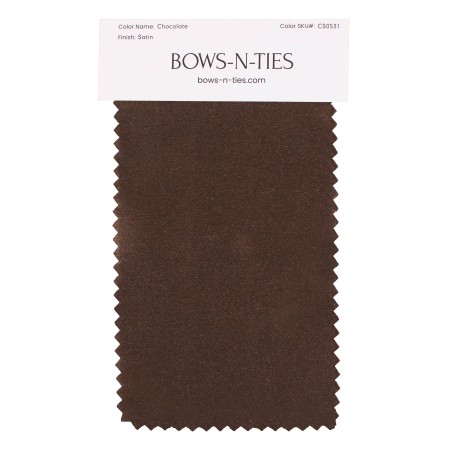 Satin Fabric Swatch - Chocolate