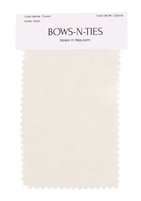 Satin Fabric Swatch - Cream