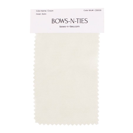 Satin Fabric Swatch - Cream