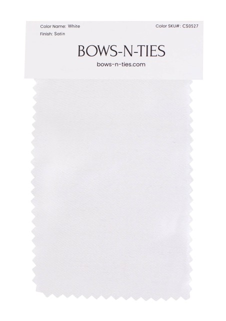 Satin Fabric Swatch - Solid White