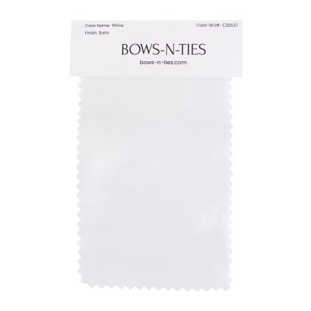 Satin Fabric Swatch - Solid White