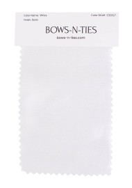 Satin Fabric Swatch - Solid White