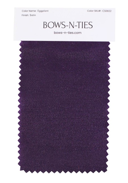 Satin Fabric Swatch - Eggplant