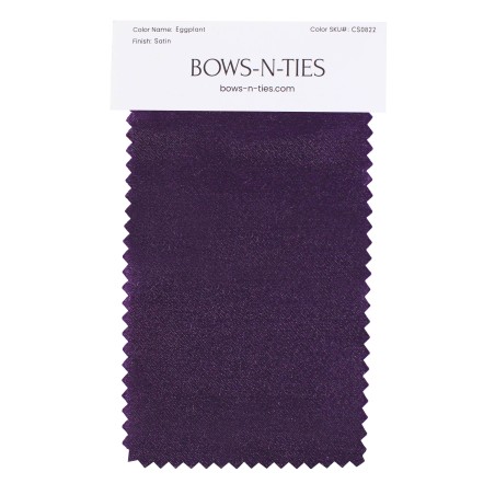 Satin Fabric Swatch - Eggplant