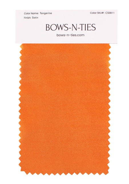 Satin Fabric Swatch - Tangerine
