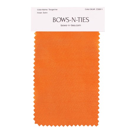 Satin Fabric Swatch - Tangerine
