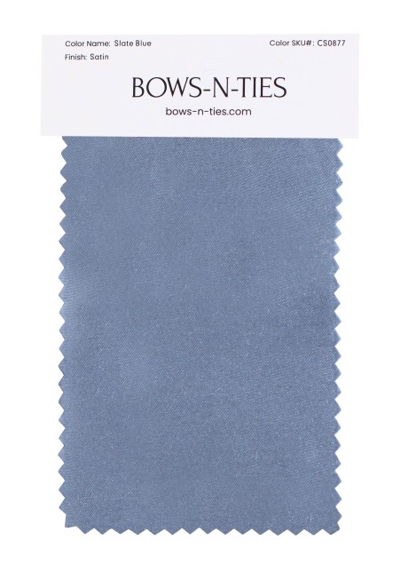 Satin Fabric Swatch - Slate Blue