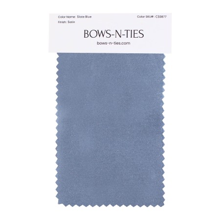 Satin Fabric Swatch - Slate Blue