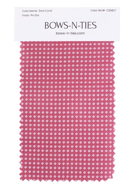 Pin Dot Fabric Swatch - Dark Coral