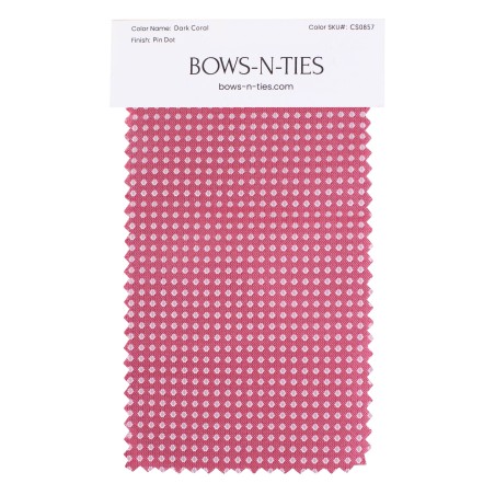 Pin Dot Fabric Swatch - Dark Coral