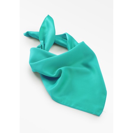 Ladies Satin Scarf in Mermaid Green