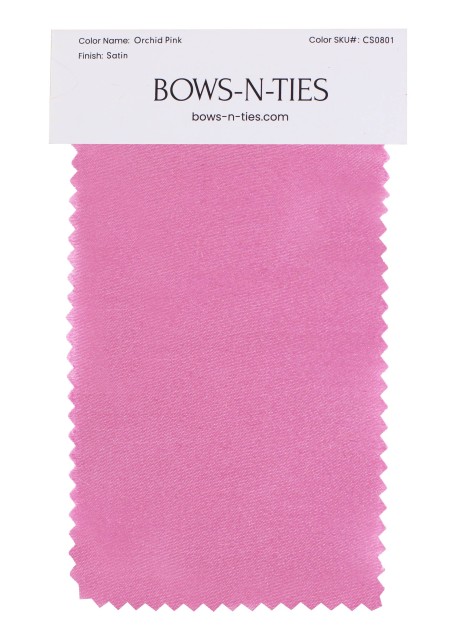 Satin Fabric Swatch - Orchid Pink