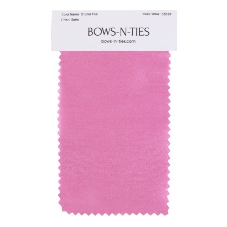 Satin Fabric Swatch - Orchid Pink