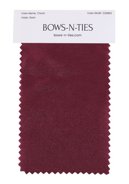 Satin Fabric Swatch - Claret