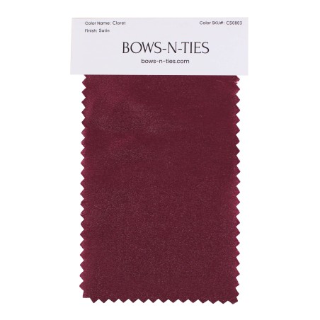 Satin Fabric Swatch - Claret