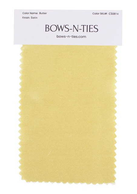 Satin Fabric Swatch - Butter