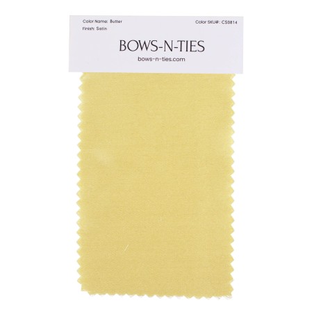 Satin Fabric Swatch - Butter