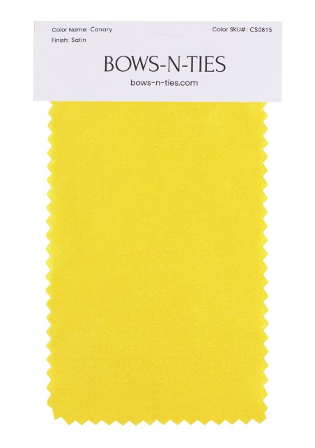 Satin Fabric Swatch - Canary