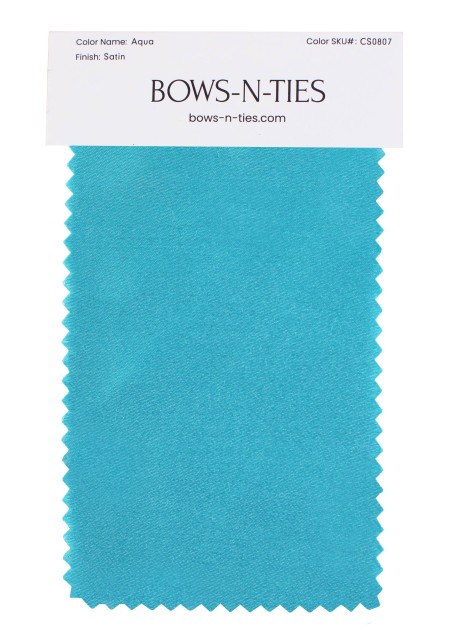 Satin Fabric Swatch - Aqua