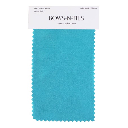 Satin Fabric Swatch - Aqua