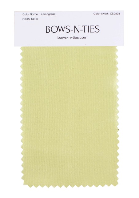Satin Fabric Swatch - Lemongrass