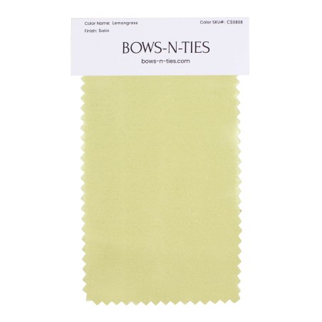 Satin Fabric Swatch - Lemongrass