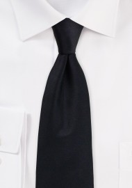Solid black XL necktie