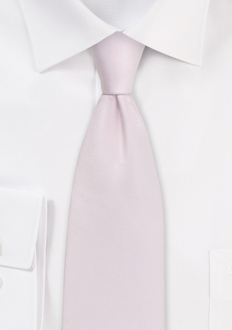 Solid Satin Tie in Blush Pink
