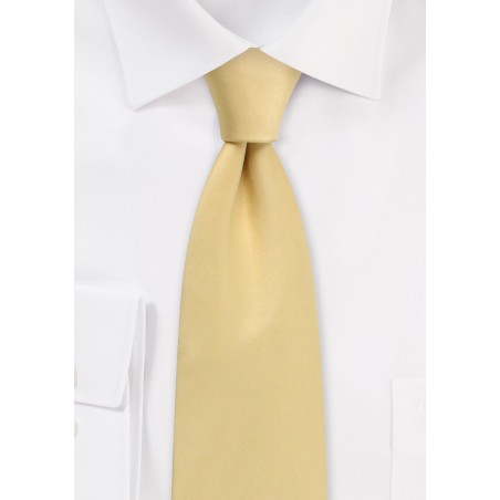 Golden Solid Satin Tie