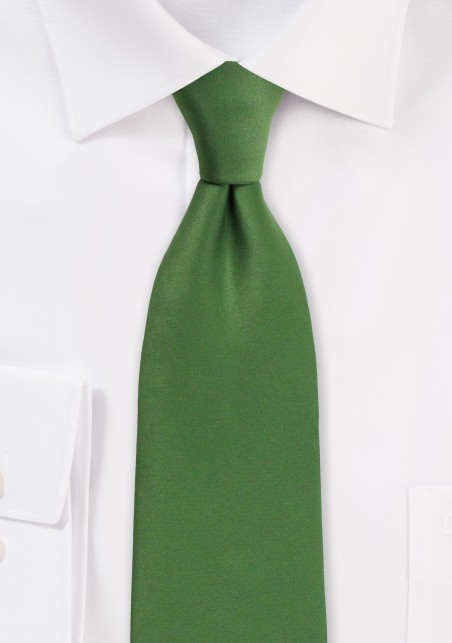 Satin Mens Tie in Moss Green