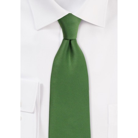 Satin Mens Tie in Moss Green