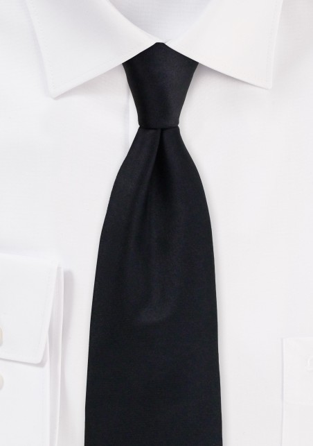 Solid Black Necktie
