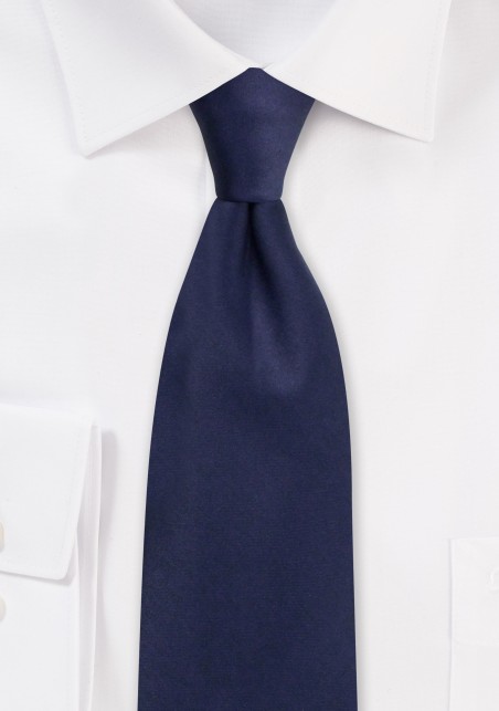 Satin Mens Tie in Dark Navy