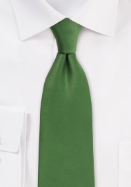 Satin Mens Tie in Moss Green