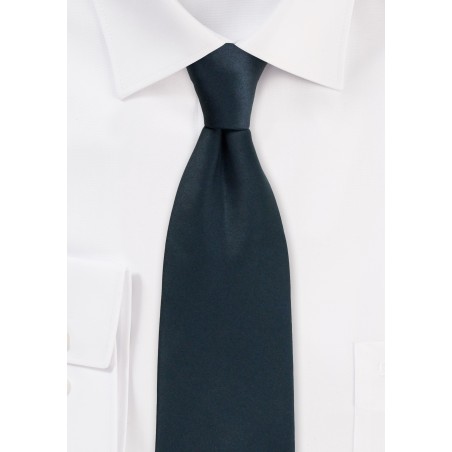 Formal Satin Tie in Charcoal