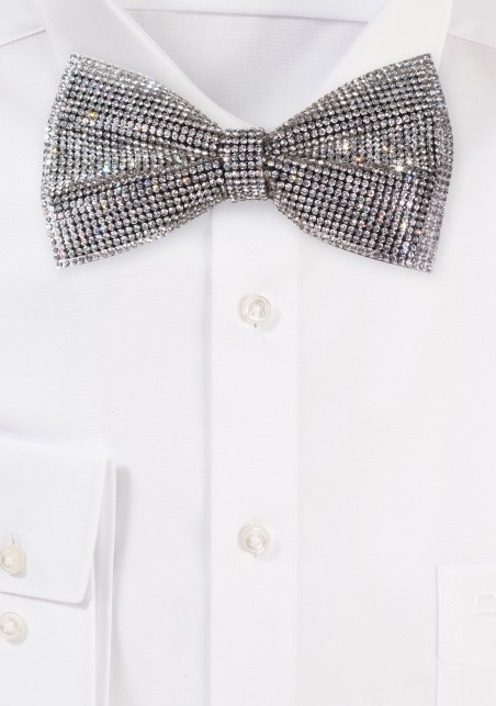 Silver Chrystal Bowtie
