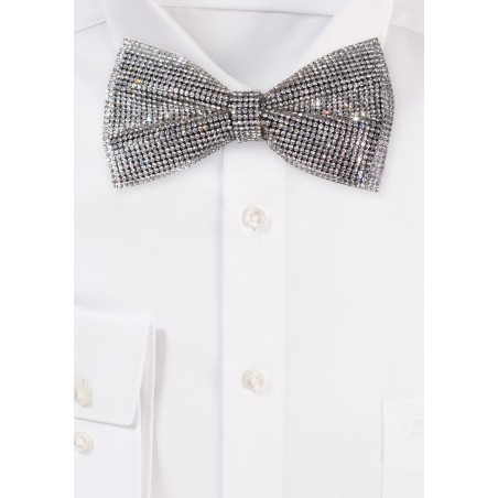 Silver Chrystal Bowtie