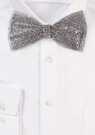 Silver Chrystal Bowtie