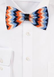 Vinyl Bow Tie in Artistic Chevron Pattern