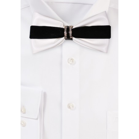 Royal Designer Bow Tie in Black and White