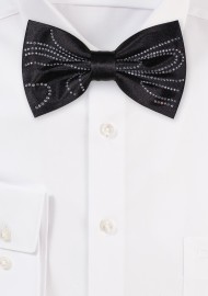 Formal Designer Bow Tie with Encrusted Diamond Design