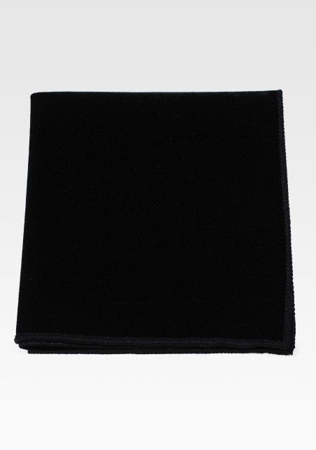 Sold Black Velvet Pocket Square