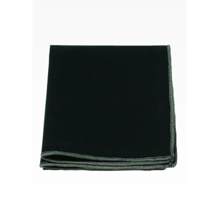 Hunter Green Velvet Pocket Square