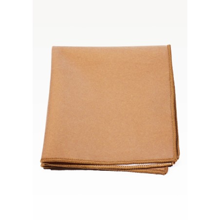 Camel Colored Velvet Pocket Square