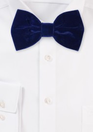 Large Butterfly Velvet Bow Tie in Navy