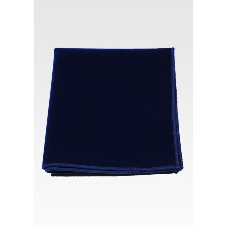Velvet Pocket Square in Navy