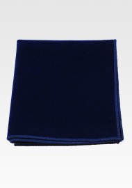 Velvet Pocket Square in Navy