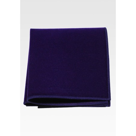 Velvet Pocket Square in Deep Purple