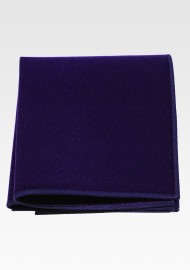 Velvet Pocket Square in Deep Purple