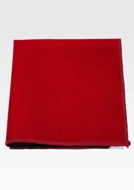 Velvet Pocket Square in Cherry Red